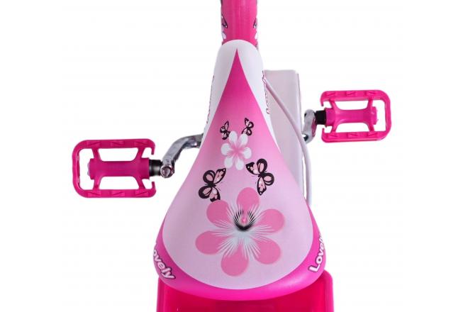 Volare Lovely Kinderfiets - Meisjes - 14 inch - Roze Wit - Twee Handremmen [CLONE]