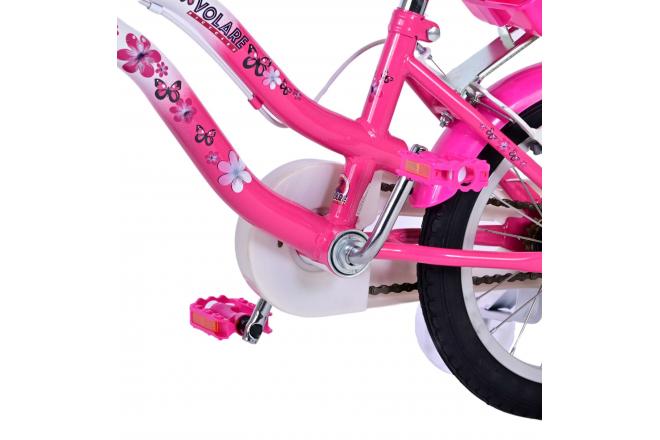 Volare Lovely Kinderfiets - Meisjes - 14 inch - Roze Wit - Twee Handremmen [CLONE]