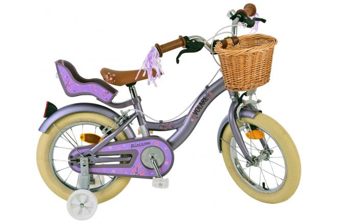 Volare Blossom Kinderfiets - Meisjes - 14 inch - Paars - Twee Handremmen