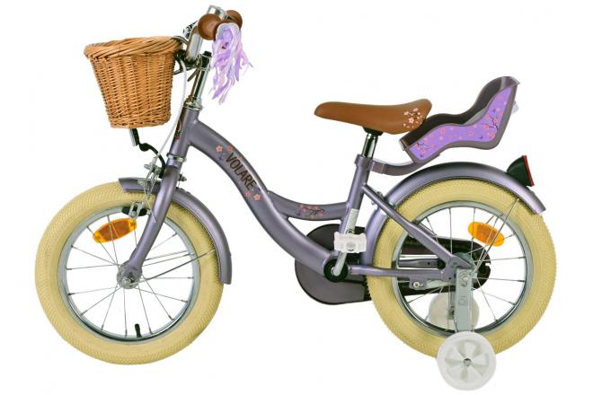 Volare Blossom Kinderfiets - Meisjes - 14 inch - Paars