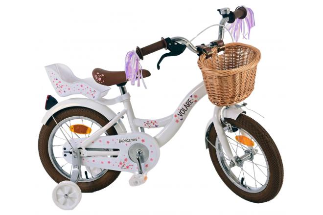 Volare Blossom Kinderfiets - Meisjes - 14 inch - Wit