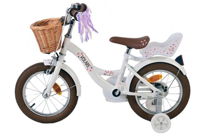 Volare Blossom Kinderfiets - Meisjes - 14 inch - Wit