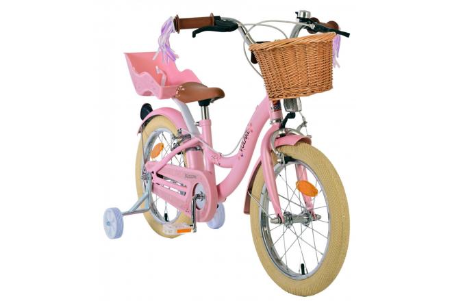 Volare Blossom Kinderfiets - Meisjes - 16 inch - Roze - Twee Handremmen