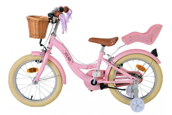 Volare Blossom Kinderfiets - Meisjes - 16 inch - Roze - Twee Handremmen