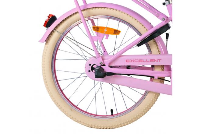 Volare Excellent Kinderfiets - Meisjes - 20 inch - Roze - 3 versnellingen