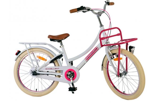 Volare Excellent Kinderfiets - Meisjes - 20 inch - Wit - 3 versnellingen