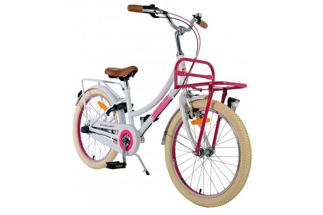 Volare Excellent Kinderfiets - Meisjes - 20 inch - Wit - 3 versnellingen