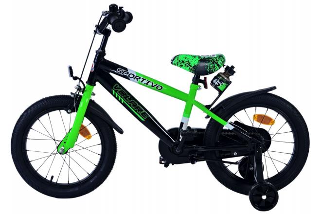 Volare Sportivo Kinderfiets - Jongens - 16 inch - Groen Zwart