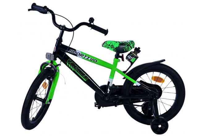 Volare Sportivo Kinderfiets - Jongens - 16 inch - Groen Zwart