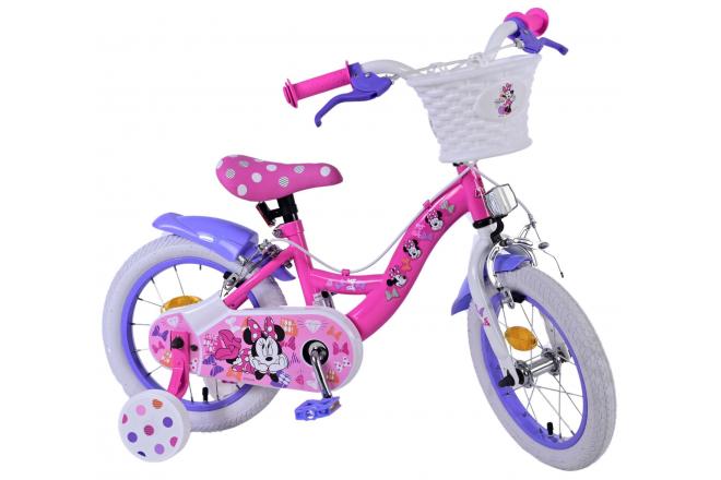 Disney Minnie Kinderfiets - Meisjes - 14 inch - Roze - Twee handremmen