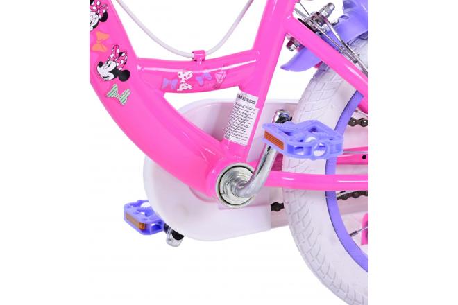 Disney Minnie Kinderfiets - Meisjes - 14 inch - Roze - Twee handremmen