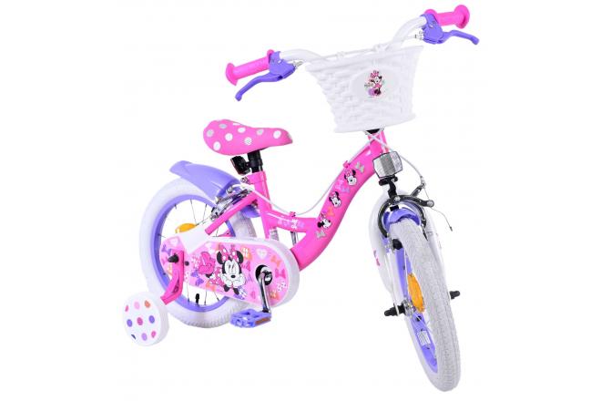 Disney Minnie Kinderfiets - Meisjes - 14 inch - Roze - Twee handremmen