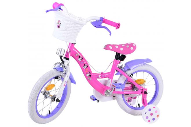 Disney Minnie Kinderfiets - Meisjes - 14 inch - Roze - Twee handremmen