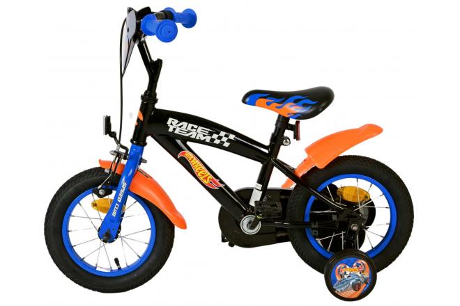 Hot Wheels Kinderfiets - Jongens - 12 inch - Zwart Oranje Blauw