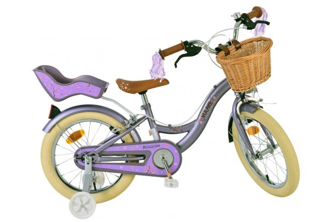 Volare Blossom Kinderfiets - Meisjes - 16 inch - Paars - Twee Handremmen