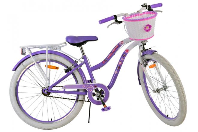 Volare Lovely Kinderfiets - Meisjes - 24 inch - Paars - Twee handremmen