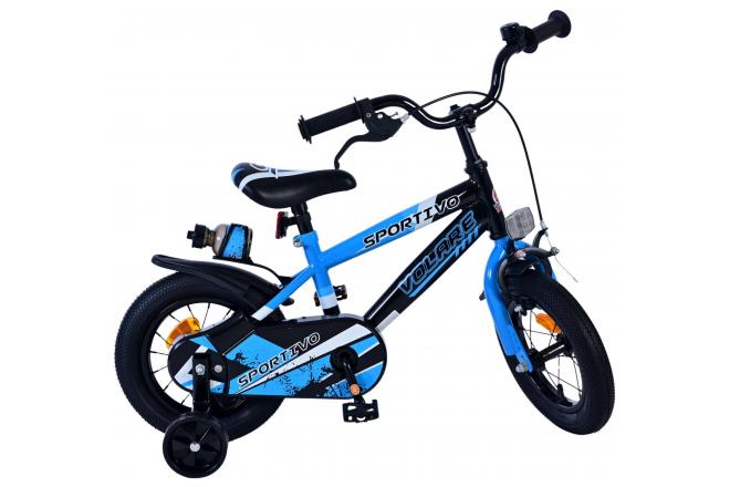 Volare Sportivo Kinderfiets - Jongens - 12 inch - Blauw Zwart