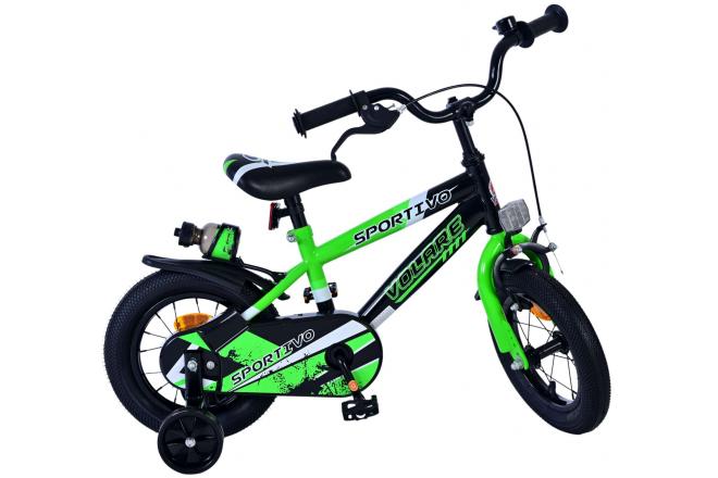 Volare Sportivo Kinderfiets - Jongens - 12 inch - Groen Zwart