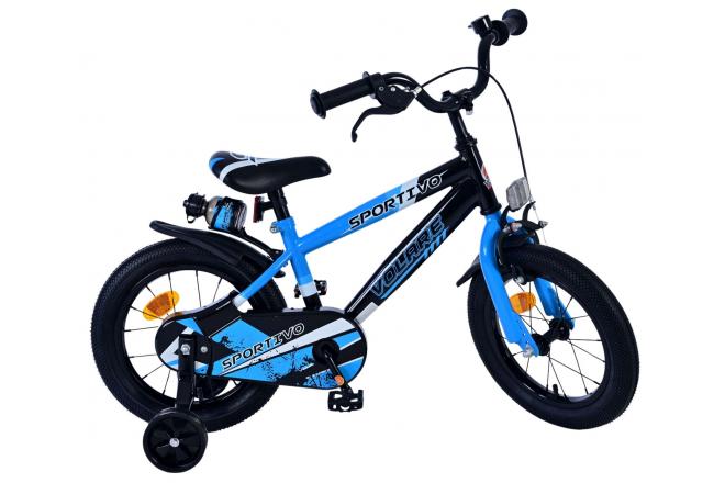 Volare Sportivo Kinderfiets - Jongens - 14 inch - Blauw Zwart