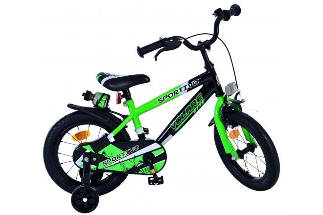 Volare Sportivo Kinderfiets - Jongens - 14 inch - Groen Zwart