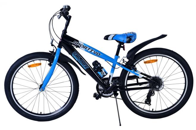 Volare Sportivo Kinderfiets - Jongens - 24 inch - 7 Speed - Zwart Blauw