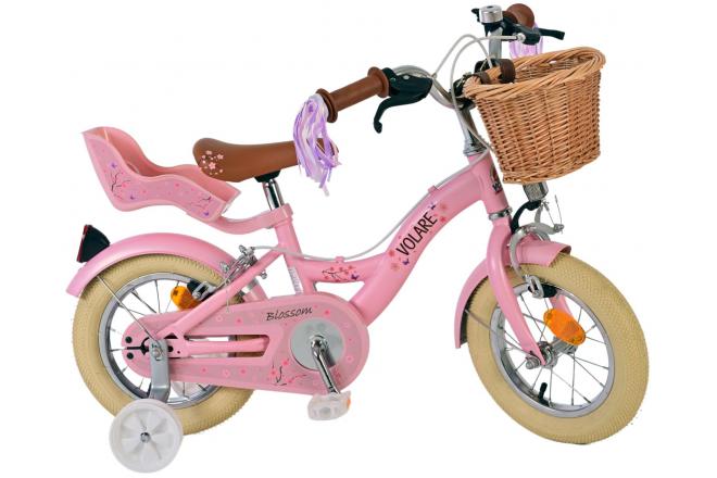 Volare Blossom Kinderfiets - Meisjes - 12 inch - Roze - Twee handremmen