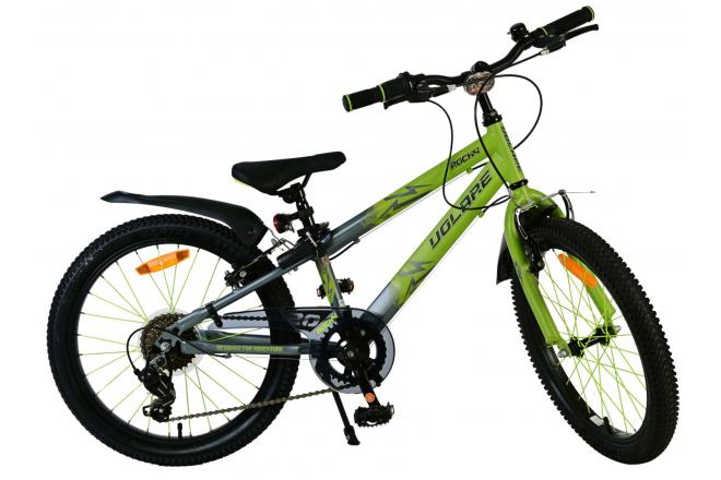 Volare Rocky Kinderfiets - 20 inch - 7 speed - Groen/Grijs