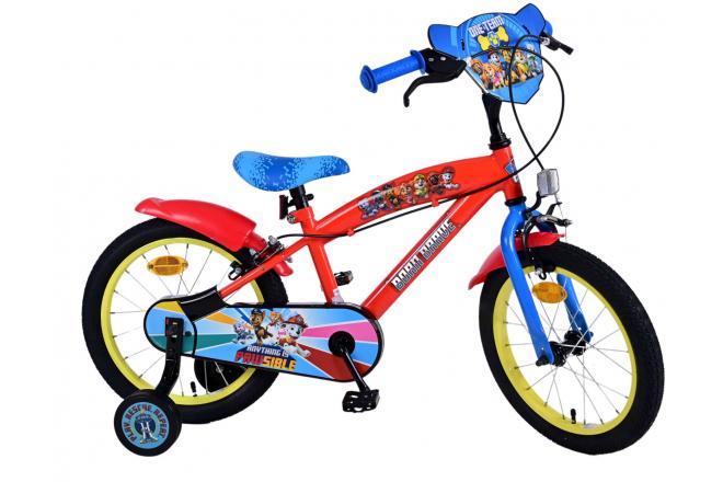 Paw Patrol Kinderfiets - Jongens - 16 inch - Rood - Twee handremmen