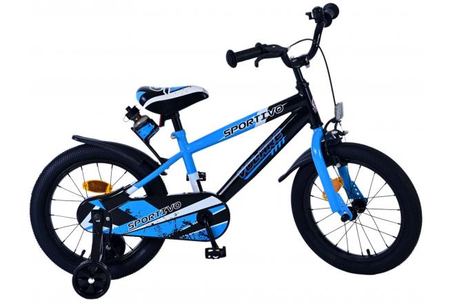 Volare Sportivo Kinderfiets - Jongens - 16 inch - Blauw Zwart